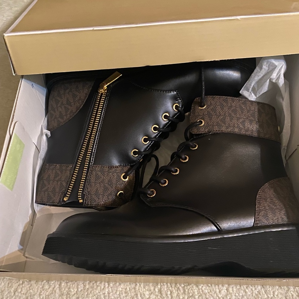 New in box, Michael Kors combat boots